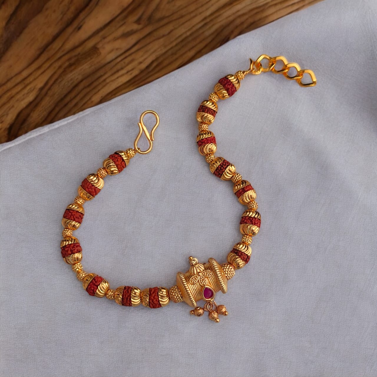 Small Rudraksh with Damru Bracelate